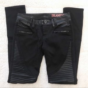 Blank NYC Kids Girls Black Leather Pants